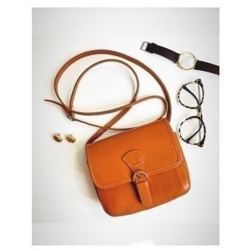 Firenze Italian Leather Saddle bag crossbody